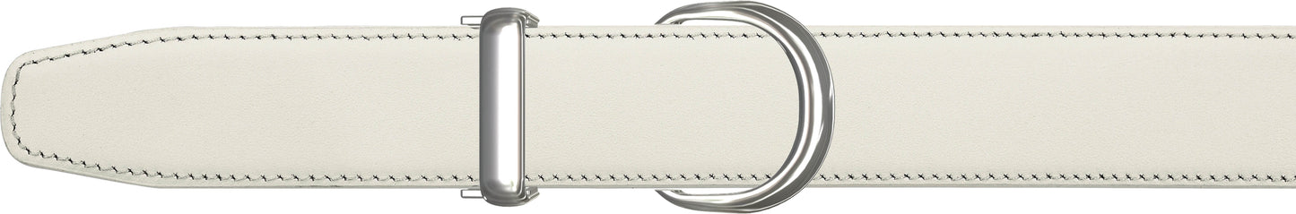 Men's Ivory Leather Single Loop Belt