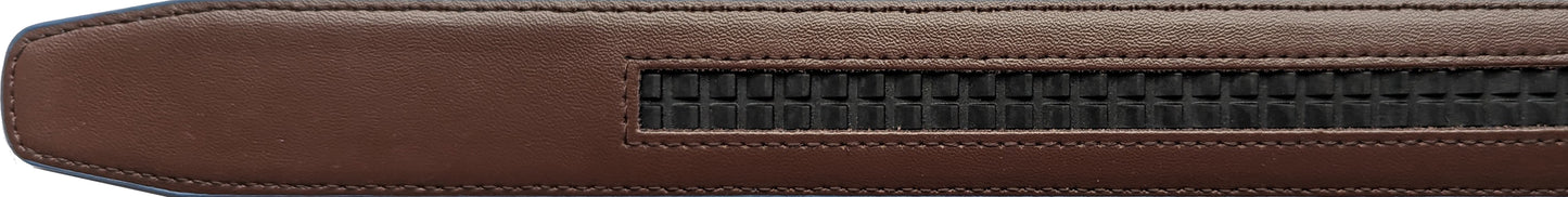 Men's Red Leather Double Loop Belt