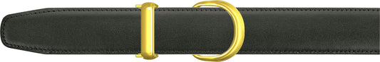 Women's Black Leather Single Loop Belt