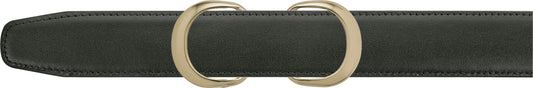 Men's Black Leather Double Loop Belt