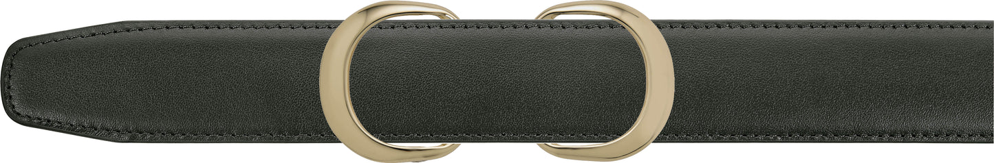 Black Men's Belt - Double Loop