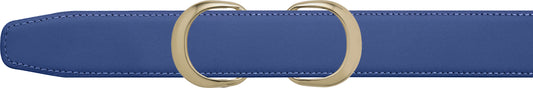 Men's Blue Leather Double Loop Belt