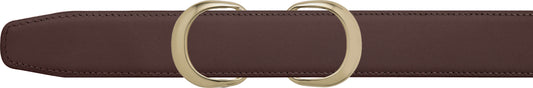 Men's Brown Leather Double Loop Belt
