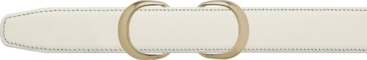 Men's Ivory Leather Double Loop Belt