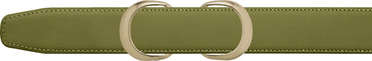 Men's Olive Leather Double Loop Belt