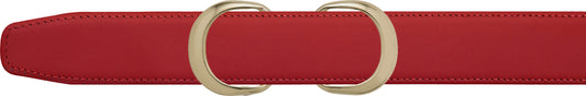 Men's Red Leather Double Loop Belt